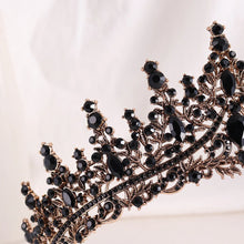 Cargar imagen en el visor de la galería, Baroque Luxury Black Crystal Bridal Tiaras Queen Crown For Women Girl Headpiece Wedding Diadem Princess Party Hair Dress Jewelry