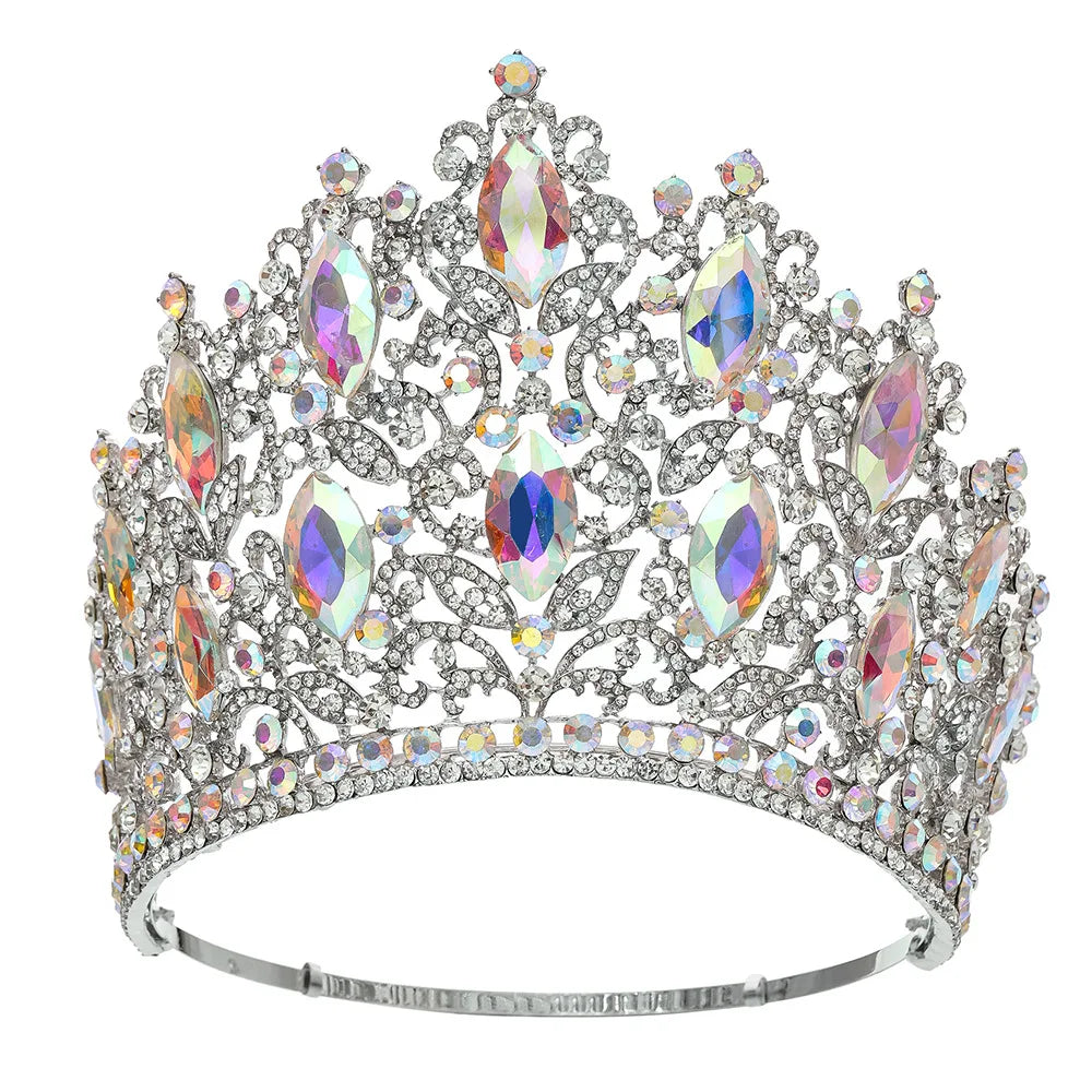 Miss Thailand Power of Resilience Large Diadem High Bridal Crown Beauty Pageant Headdress Wedding Dress Hair Jewelry Accessories - EUFASHIONBAGS