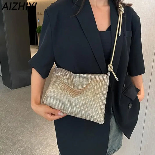 Luxury Clutch Bag for Women Diamond Shiny Shoulder Bag Chic Hand Bag Rhinestones Handbag Sparkle Ladies Evening Clutch Bag Purse