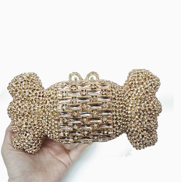 Candy Stones Women Crystal Clutch Bag Lady Evening Bags Party Cocktail Rhinestones Handbags Wedding Purse