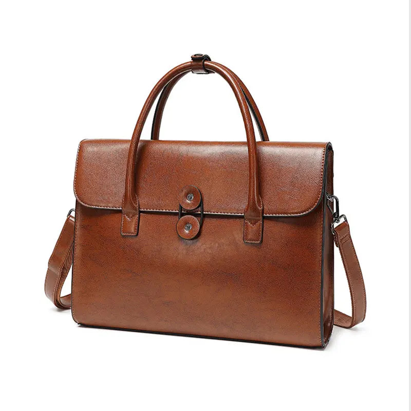 Cowhide Women's Tote Bag Fashion Luxury Business Computer Bag Genuine Leather Women Crossbody Shoulder Bags Student Schoolbag