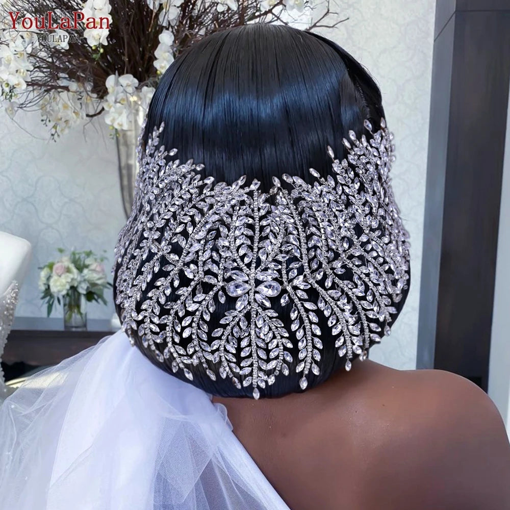 Wedding Tiara Crystal Bridal Headband Women Hair Crown Bridal Hair Accessories Bride Headpieces for Party Banquet - EUFASHIONBAGS