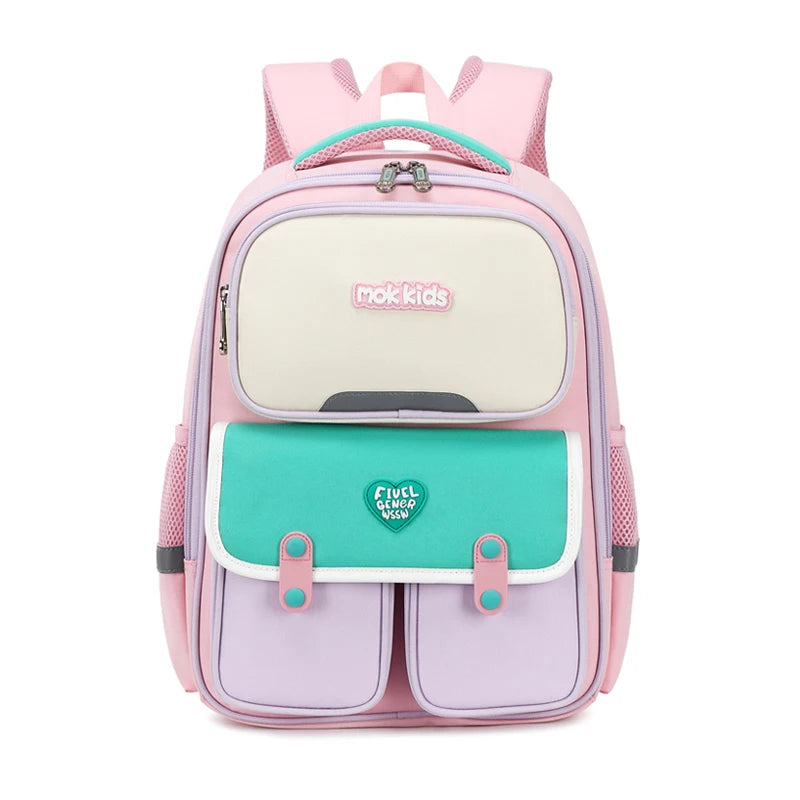 School Bag New Spine Relief Lightweight Backpack Cute Multipocket Book Bag Children Back to School