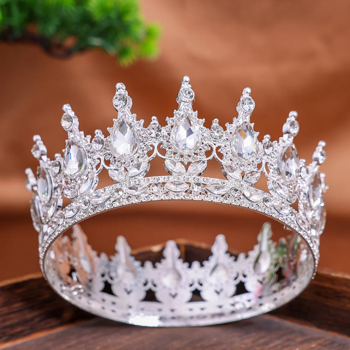 Silver Color Crowns and Tiaras Wedding Hair Accessories For Women Crown For Bridal Crystal Rhinestone Diadema Tiaras Bride Crown