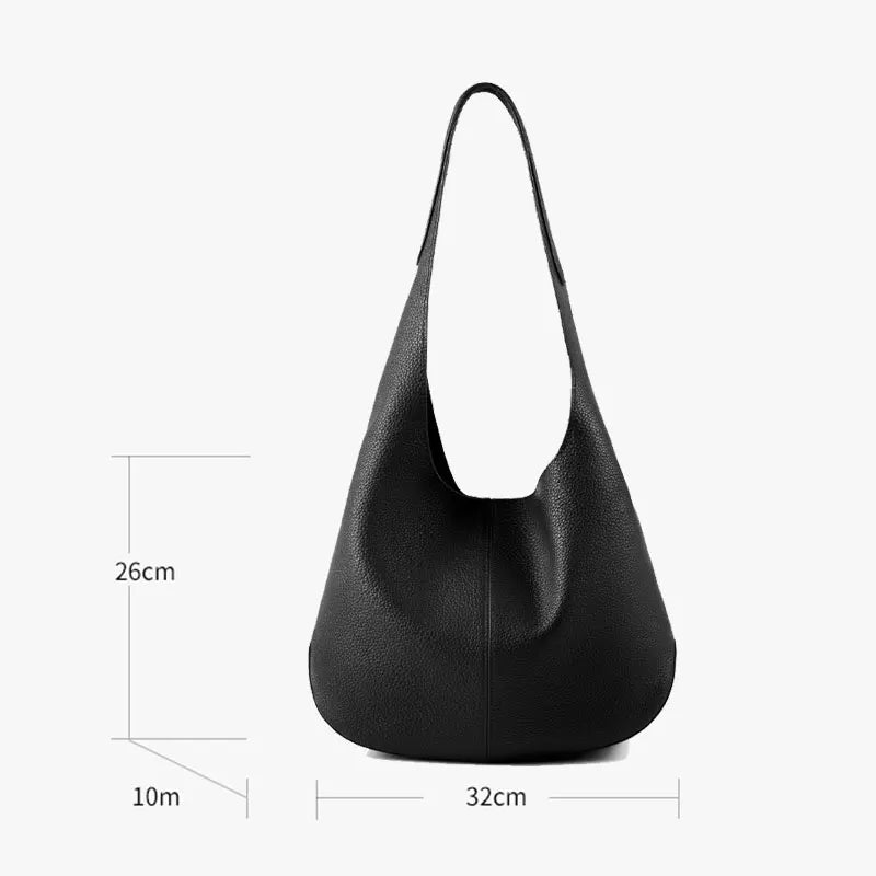 Fashion Cowhide Women's Bucket Bag New Large Capacity Luxury Designer Shoulder Bags Casual Trend Female Handbags 2801