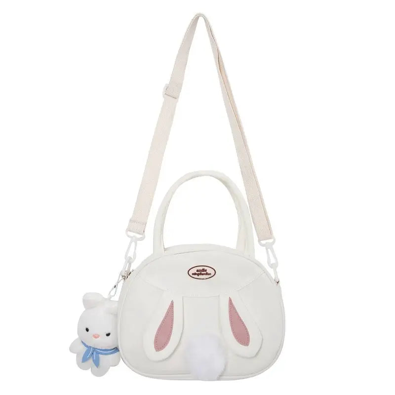 Rabbit Cute Y2k Handbag Women Vintage Harajuku Pu Leather Casual Shoulder Bag Large Kawaii Tote Bag Chic