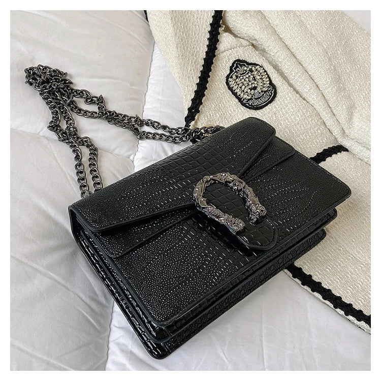 Women's 2025 Chic Mini Square Crossbody Bag with Chain Strap PU Leather  designer bag  crossbody bags for women