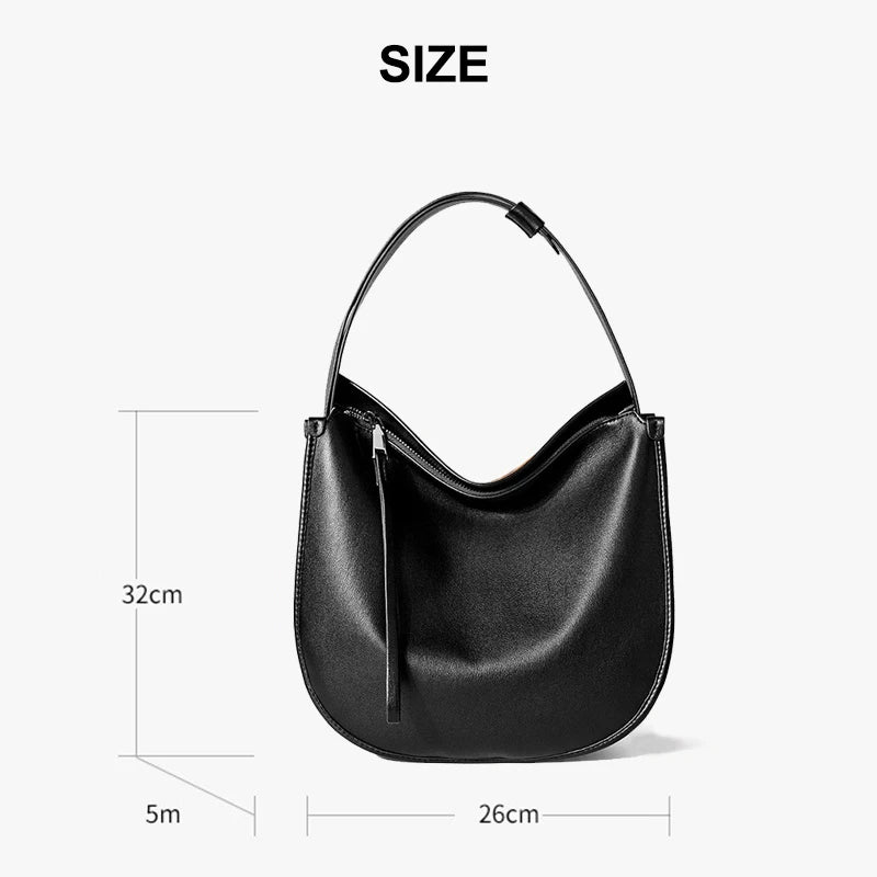 Genuine Leather Women Tote Bag New Large Women's Shoulder Bag Luxury Designer Cowhide Crossbody Bags