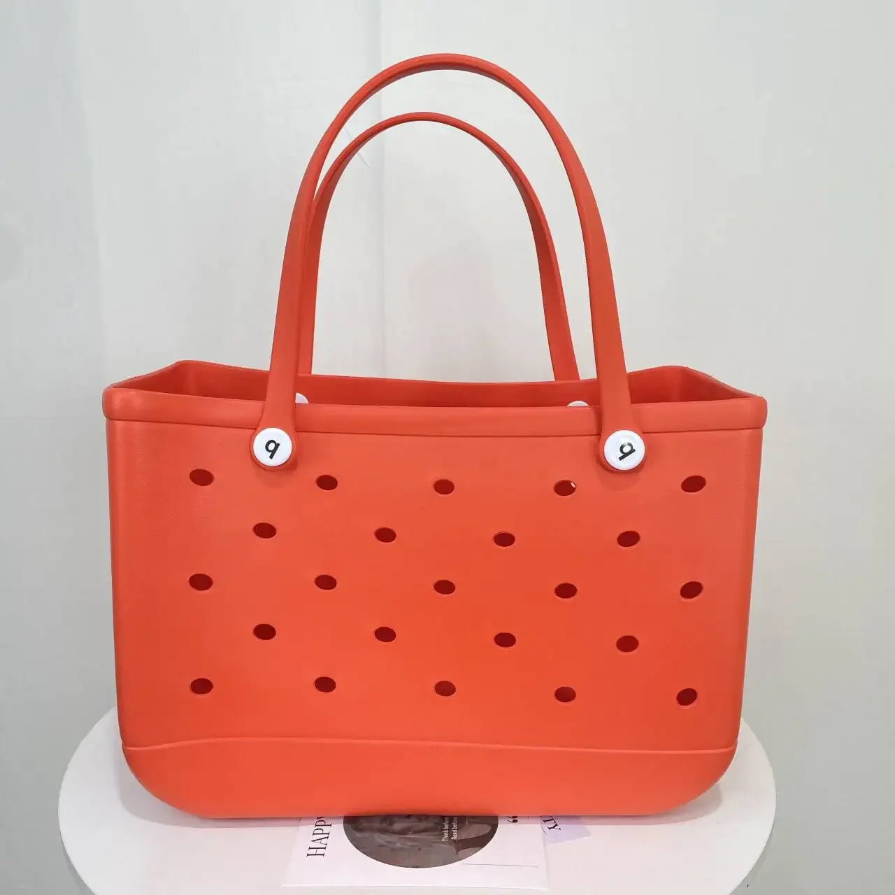 Croc Beach Tote Bag Rubber EVA Waterproof Basket Extra Large Women Shopping Shoulder Handbag Beach Jelly Sac Tote Bag Purse - EUFASHIONBAGS