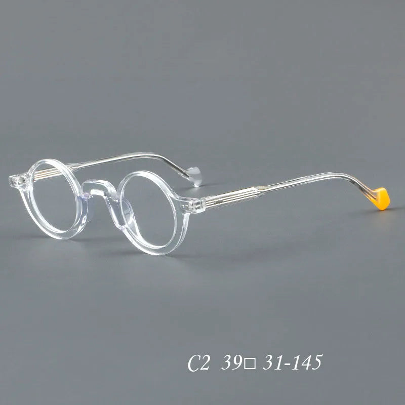 New Retro Round Plate Glasses Frame Fashionable and Personalized Optical Glasses Trend Anti Blue Light Flat Light Glasses - EUFASHIONBAGS