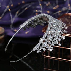 Crown Romance Women Wedding Bridal Hair Accessories Cubic Zirconia Luxury Jewelry Women Jewelry