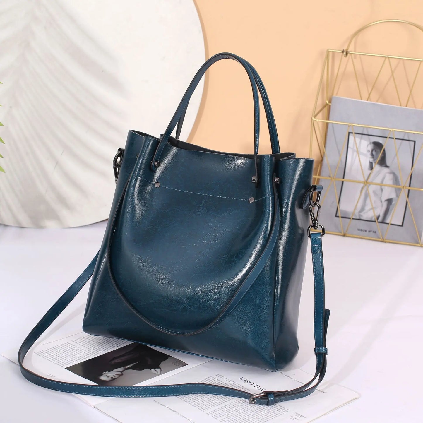 2025 New Women's Tote Bag Large Genuine Leather Women Shoulder Bag Cowhide Crossbody Bags Fashion Girls Handbags