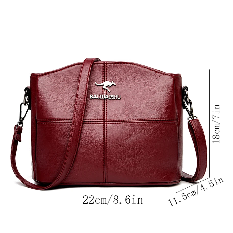 High Quality Soft Leather Shoulder Crossbody Bags for Women Luxury Designer Handbags Purses Female Messenger Bag Sac A Main - EUFASHIONBAGS