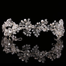 Cargar imagen en el visor de la galería, Luxury Crystal Pearl Wedding Tiaras Hairbands Headbands For Women Bride Party Bridal Wedding Hair Accessories Jewelry Headband