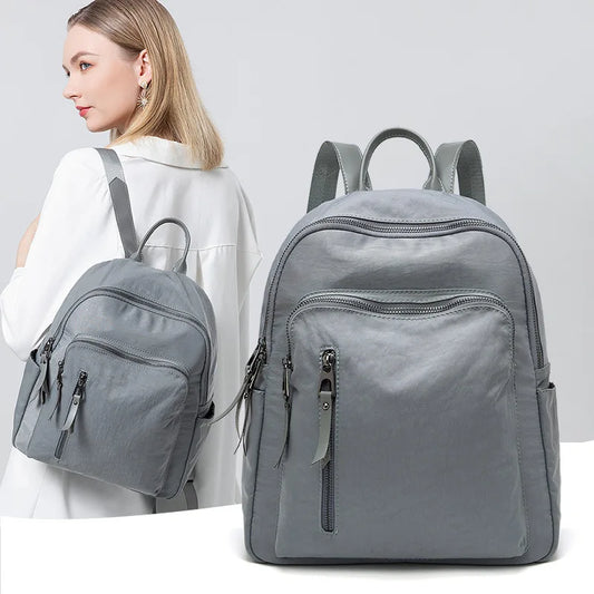 Women's Backpack New Oxford Waterproof Fashion Leisure High-capacity Shoulder Bag Solid Color Minimalist Style Girls Backpacks