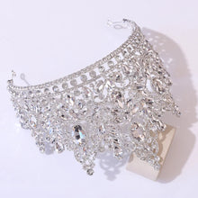 Cargar imagen en el visor de la galería, Luxury Big Forest Miss Universe Crystal Royal Queen Witch Crowns Rhinestone Bridal Tiara Pageant Diadem Wedding Hair Accessories