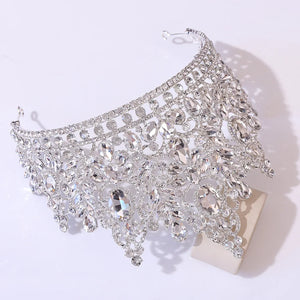 Luxury Big Forest Miss Universe Crystal Royal Queen Witch Crowns Rhinestone Bridal Tiara Pageant Diadem Wedding Hair Accessories