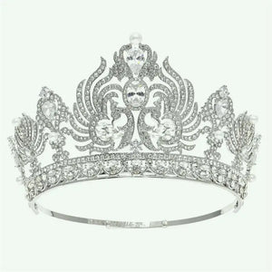 Adjustable Beauty Queen Tiara Crowns For Women Crystal Diadem Hair Ornaments Wedding Bridal Hair Jewelry Accessories