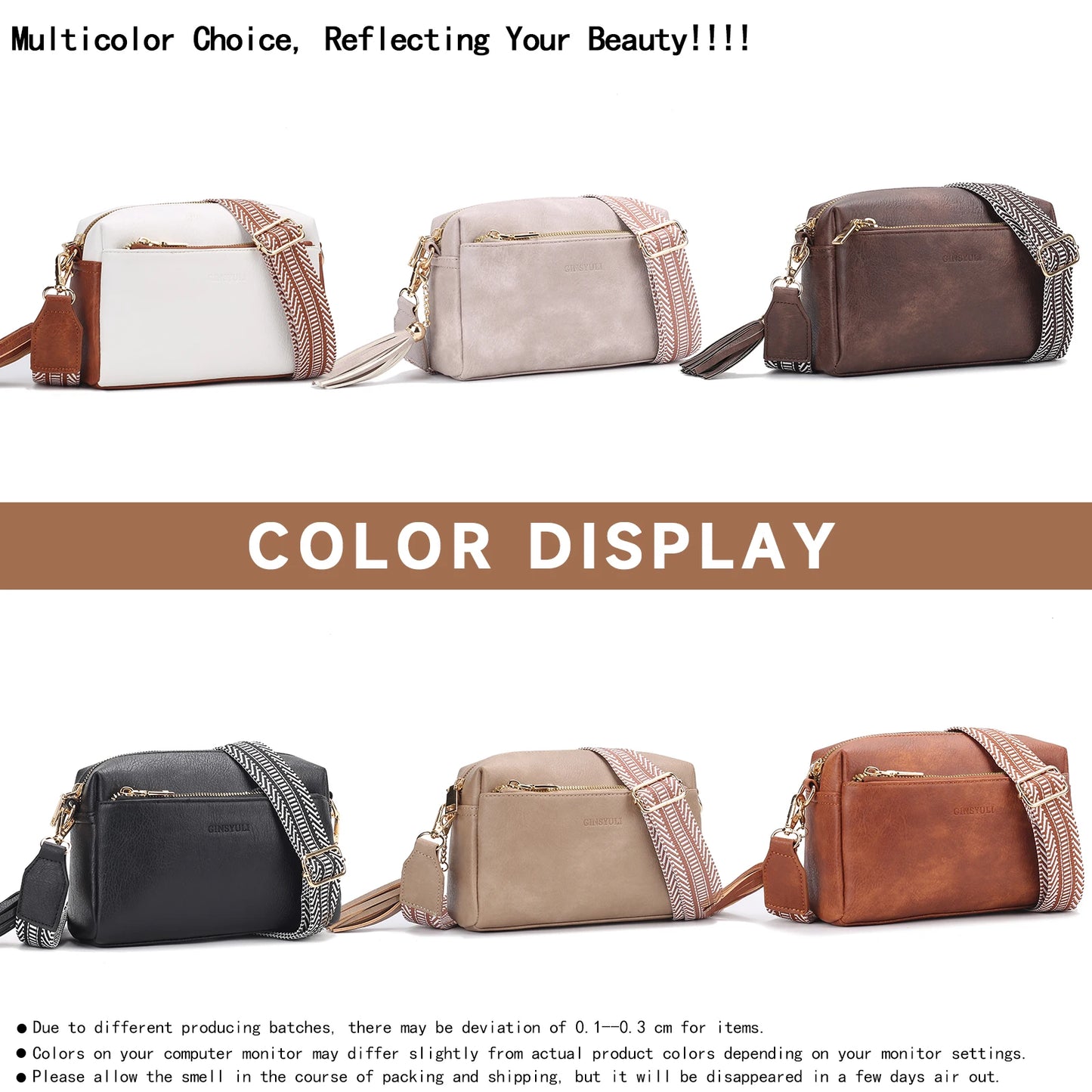 Fashion square bag, women's crossbody bag, large capacity shoulder bag with adjustable shoulder straps bolsos de mujer ﻿