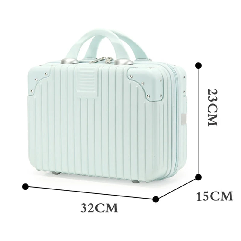 New Mini Travel Suitcase 14 inch Luggage Organizer Makeup Case Portable Men and Women Small Boarding Box High Quality Gifts