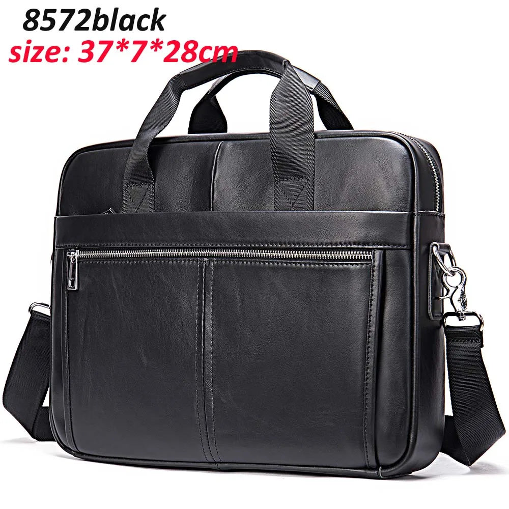 Men's Briefcases Men's Bags Genuine Leather Lawyer/Office Bag Laptop Bag Men's Leather Briefcases Bag for Documents - EUFASHIONBAGS