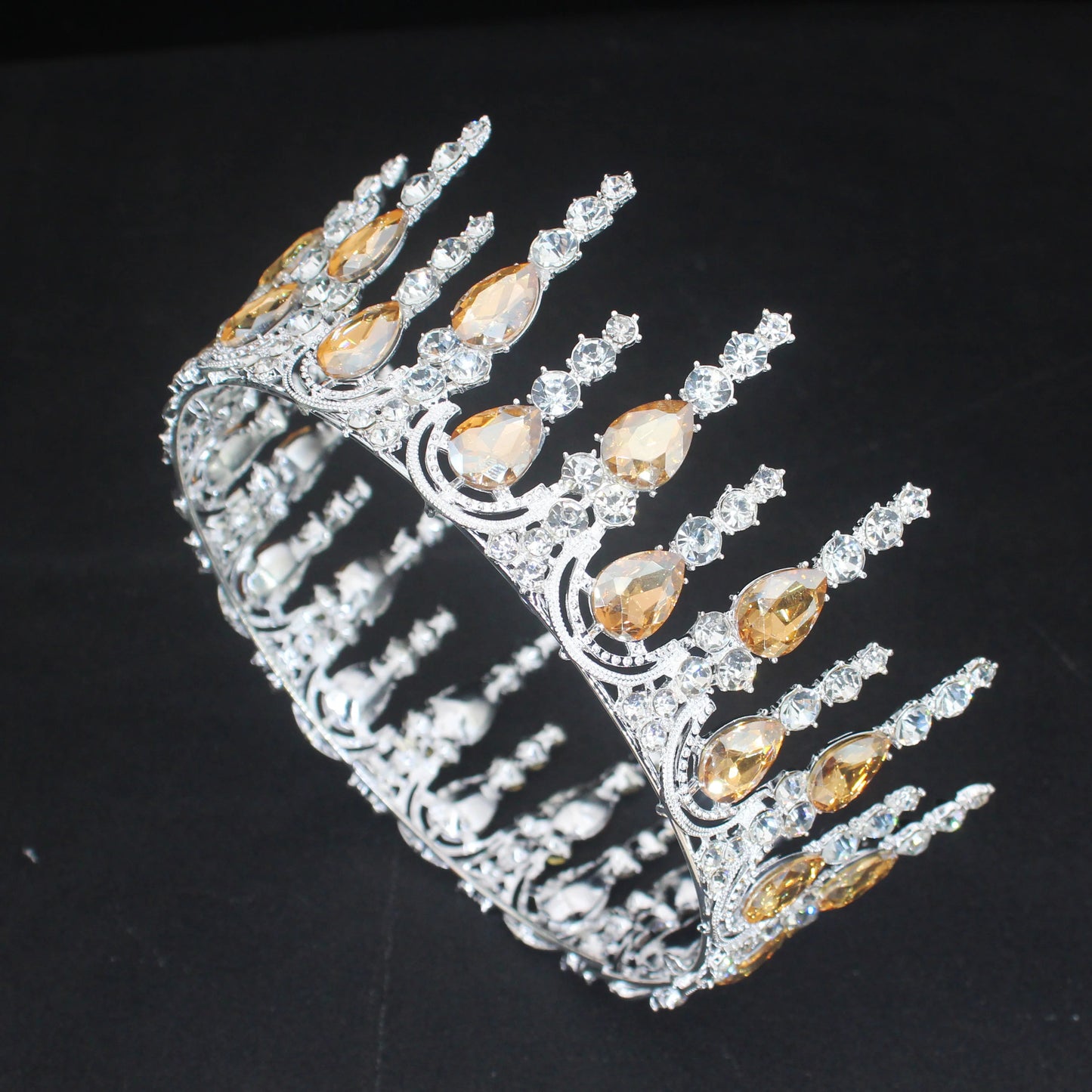 Baroque Crystal Bridal Tiara Crown Wedding Royal Queen Diadem Pageant Prom Hair Jewelry Accessories For Women Hair Ornaments - EUFASHIONBAGS