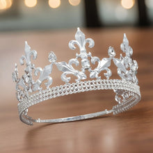 Cargar imagen en el visor de la galería, Luxury Baroque King Crown For Women Men Pageant Crystal Tiara Diadem Royal Headpiece Hair Ornaments Hair Jewelry Accessories