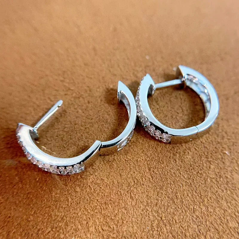 Dazzling Hoop Earrings for Women Exquisite Accessories Wedding Party Luxury Cubic Zirconia Earrings Hot Trendy Jewelry - EUFASHIONBAGS