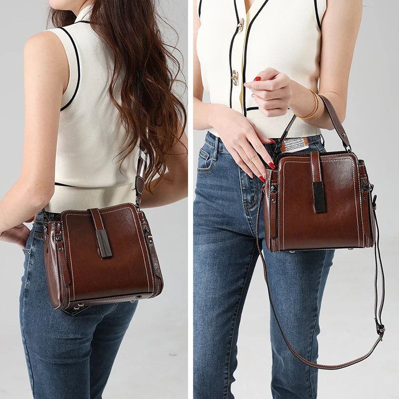 Cowhide Women Bags New Fashion Genuine Leather Women's Handbag High-quality Luxury Crossbody Shoulder Bag