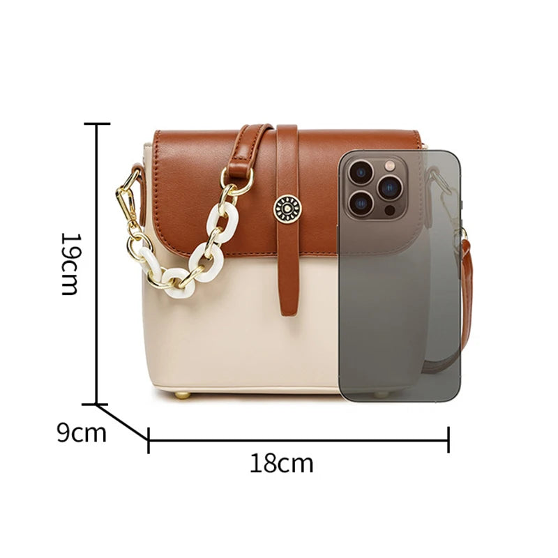 Genuine Leather Women Shoulder Bag New Fashion Cowhide Women's Crossbody Bag