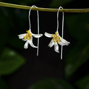 Aesthetic Flower Earrings for Women Simple Stylish Design Osmanthus Fragrans Sweet Earrings Dance Party Statement Jewelry