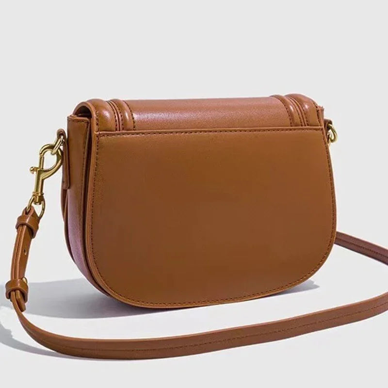 Fashion Small Flap Bag Designer Wide Strap Saddle Women Shoulder Bags Luxury Pu Leather Crossbody Bag Trend Small Phone Purses