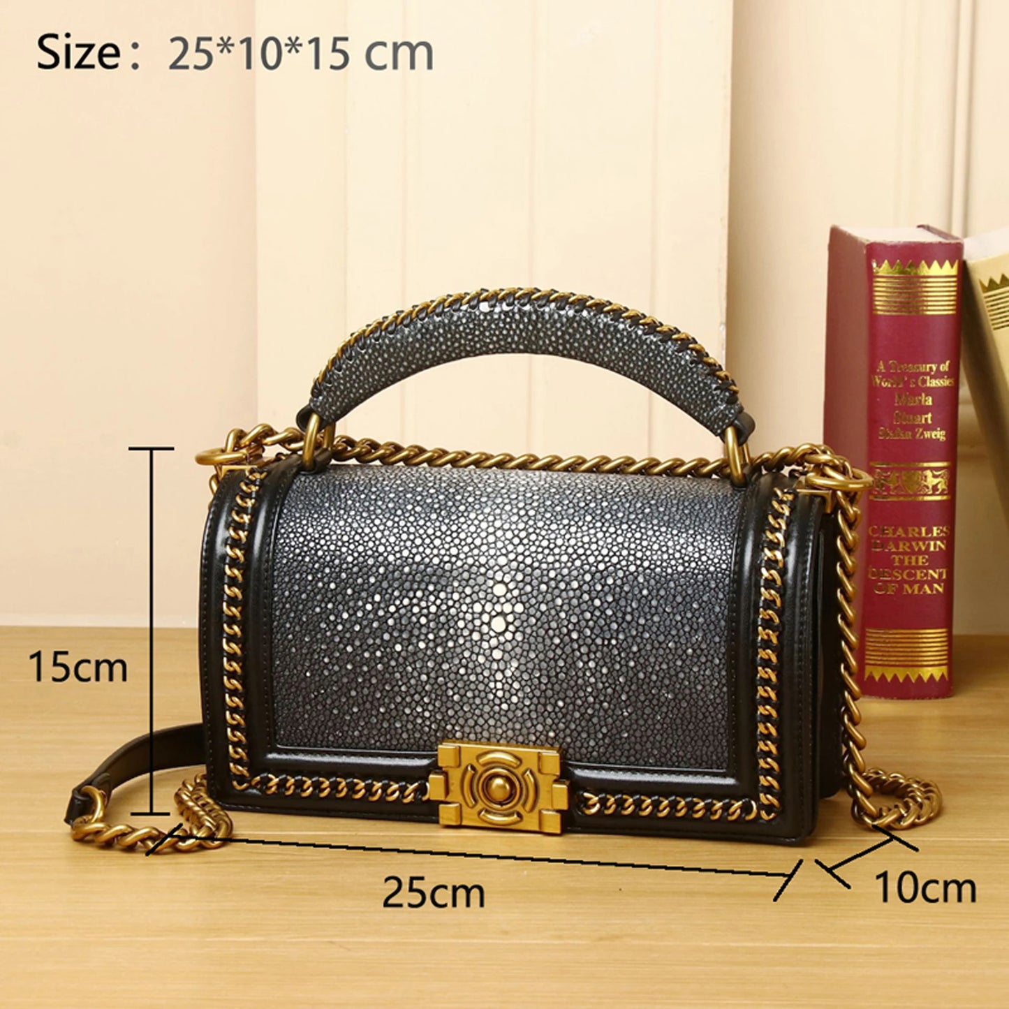 New pearl fish pattern Womens Handbag classic ladies fashion small square crossbody bag women's bag single shoulder bag tide who - EUFASHIONBAGS