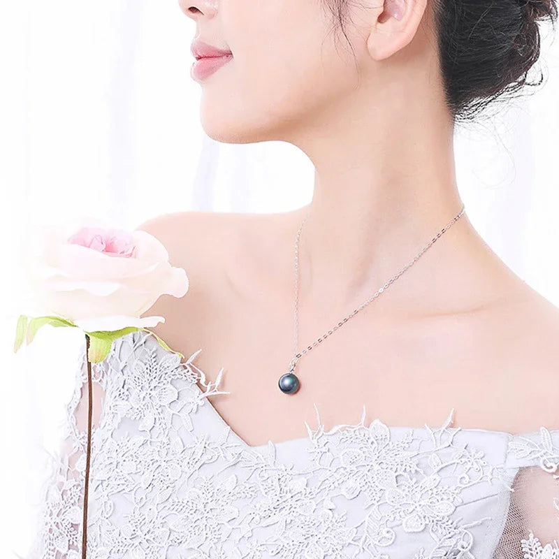 Multicolored Imitation Pearl Pendant Necklace for Women Wedding Party Temperament Elegant Lady Necklace Fashion Jewelry - EUFASHIONBAGS