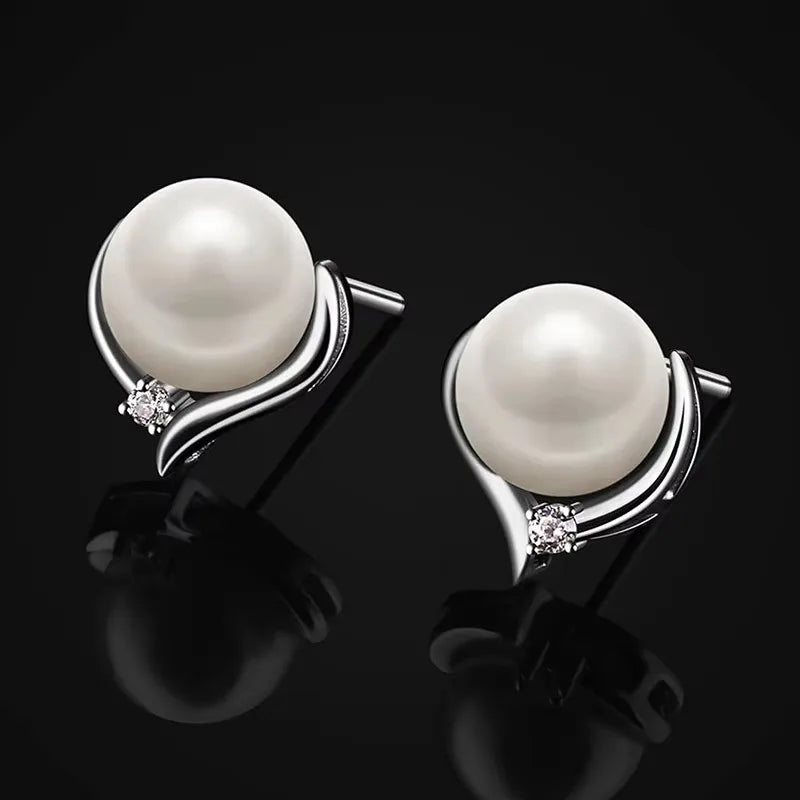 Chic Imitation Pearl Stud Earrings for Women Trendy Elegant Wedding Party Jewelry Simple Stylish Ear Accessory Lady Gift