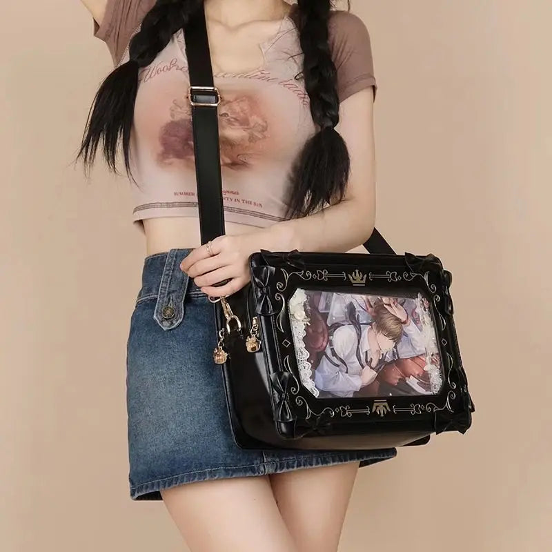 Lolita Women Ita Bags Fashion New Japanese Style JK Uniform Subculture Bolso Mujer Kawaii Bow Crossbody Shoulder Bags