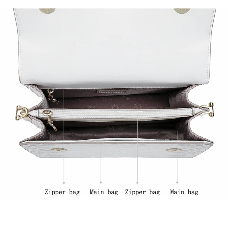 Real cowhide leather bag Luxury bag Genuine Leather women's bag famous designer handbag real leather Female bag - EUFASHIONBAGS