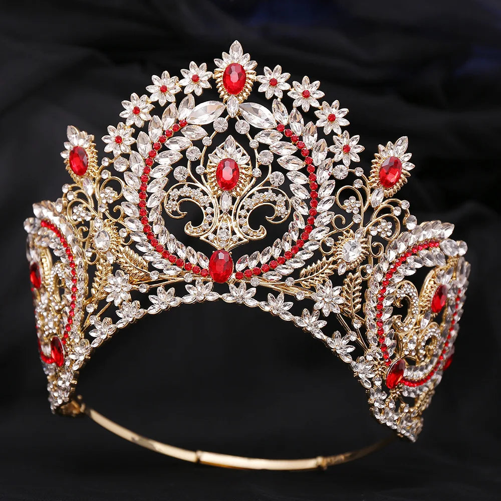 Miss Supranational Hair Crown Shiny Rhinestone Tiara Large Bridal Wedding Beauty Pageant Party Big Crowns Headpiece Accessories - EUFASHIONBAGS