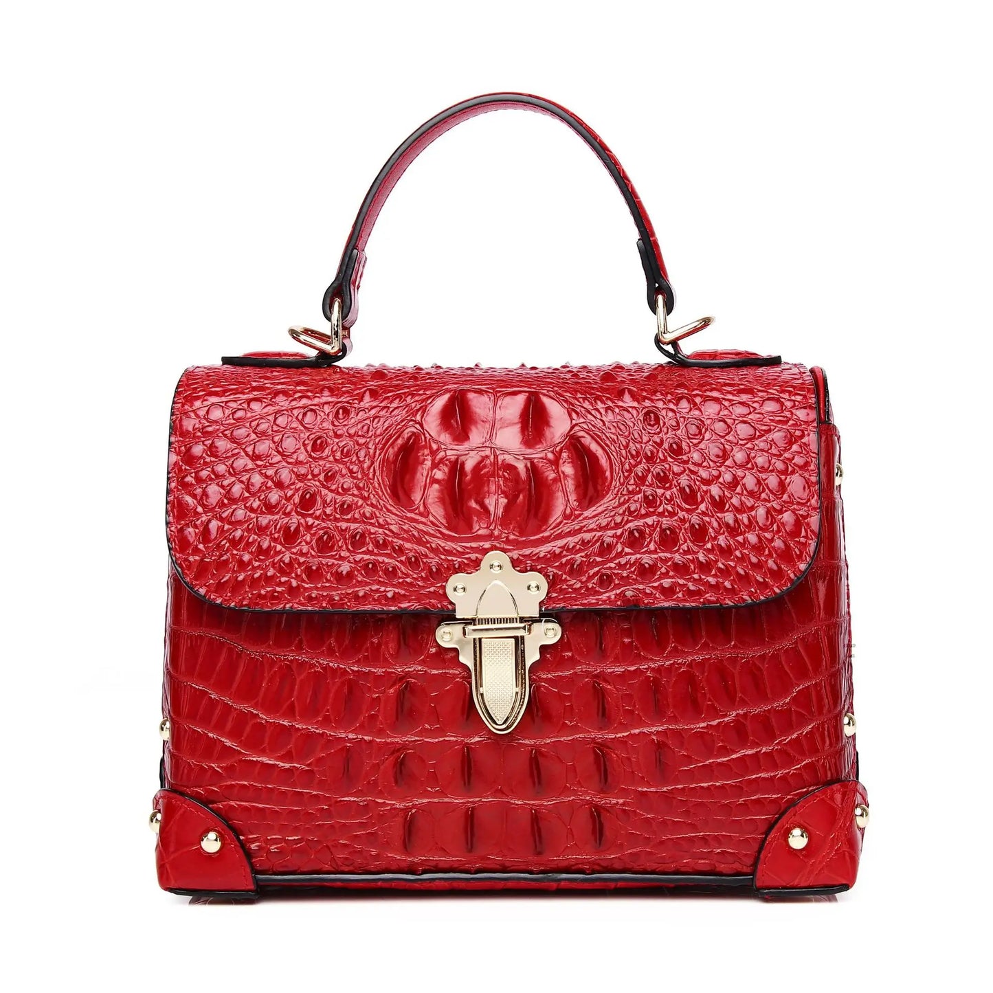 New Superior Cowhide Genuine Leather Women Handbags Embossed Crocodile pattern Fashion Luxury Lether tote Bag for women