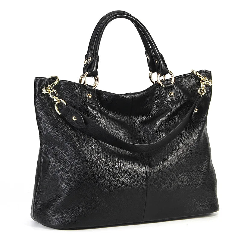 Women's Bag Trend handbag Genuine Leather Top-handle Large capacity chain pack Fashion Commute Handbag - EUFASHIONBAGS