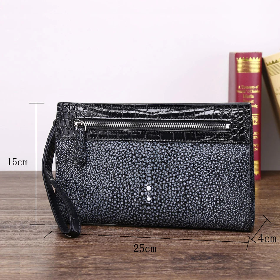 New Men's Clutch Bag High-quality Genuine Leather Envelope Clutch Bag Large Men's Bag