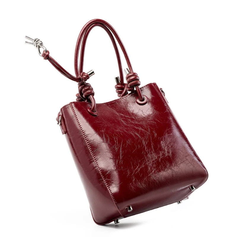 New Cowhide Women's Bag Luxury Designer Genuine Leather Shoulder Bag Women Crossbody Bags Fashion Crackle Female Handbags