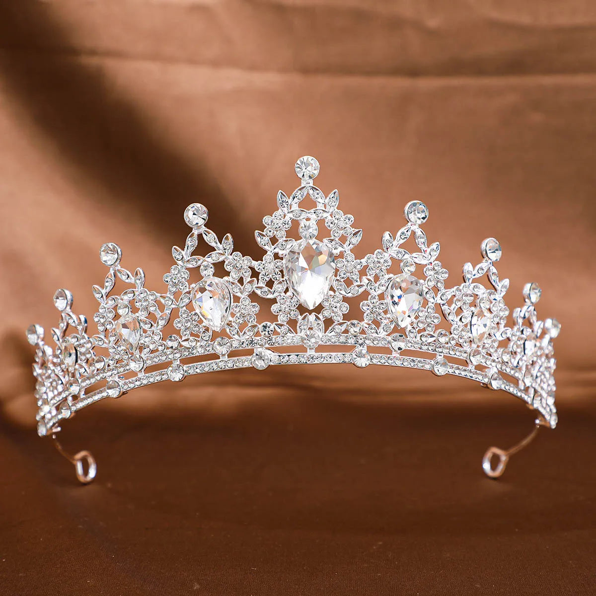 Silver Color Crowns and Tiaras Wedding Hair Accessories For Women Crown For Bridal Crystal Rhinestone Diadema Tiaras Bride Crown