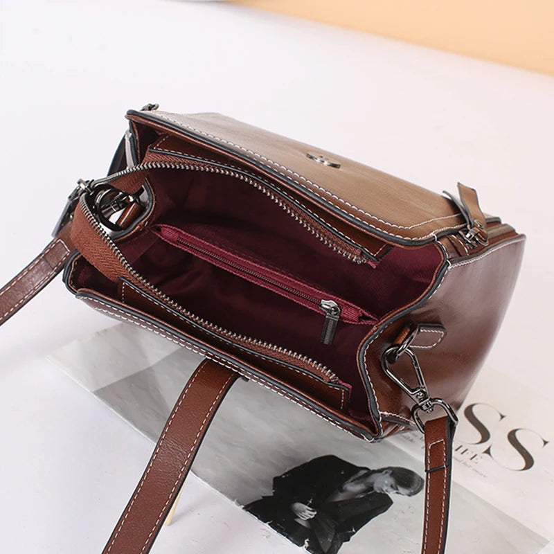 Cowhide Women Bags New Fashion Genuine Leather Women's Handbag High-quality Luxury Crossbody Shoulder Bag