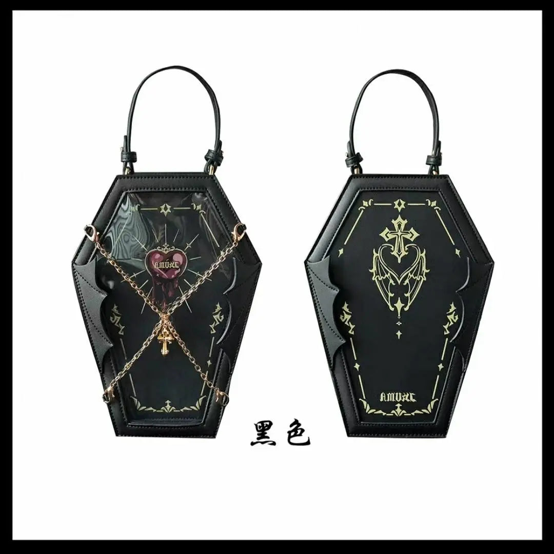 Y2K Messenger Bag Women Gothic Japanese Handle Chain Transparent Handbag Vintage Mini Backpack Aesthetic - EUFASHIONBAGS