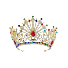 Cargar imagen en el visor de la galería, Crystal Queen King Tiara Crowns Women Girls Wedding Hair Jewelry Pageant Prom Diadem Female Headpiece Bridal Head Accessories