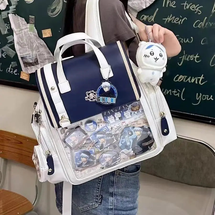 Transparent Ita Bag Backpack Women Harajuku Aesthetic JK Uniform Mochila Schoolbag Female Large Backpacks - EUFASHIONBAGS