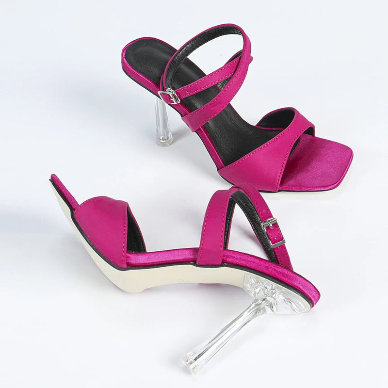 Street Fashion Ankle Buckle Strap Designer High Heels Women Sexy Party Stripper Fetish Sandals Female Summer Shoes Green - EUFASHIONBAGS