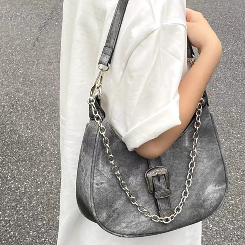 Vintage Shoulder Bags Female Fashion Summer Chains Korean Style Women's Bag Trend Latest Design Harajuku Bolso Mujer - EUFASHIONBAGS