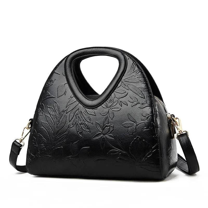 Women Leather Handbags Female Ladies Hand Hobos Bag Mother Shoulder Bag Chinese Style Crossbody Bags For Women Sac A Main - EUFASHIONBAGS